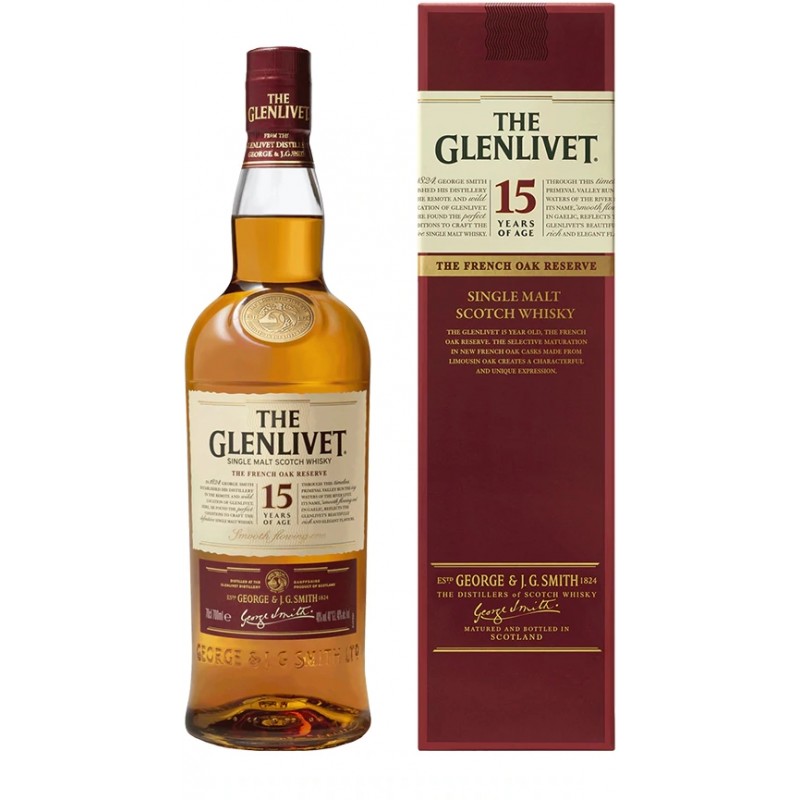 Whisky, Glenlivet 15 Ani, 40%, 0.7L