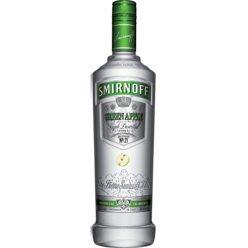 Vodka, Smirnoff Green Apple, 37.5%, 0.7L